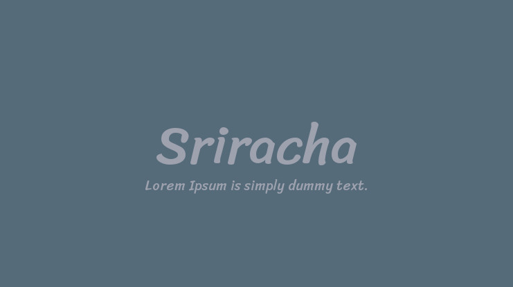 Пример шрифта Sriracha