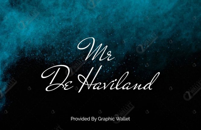 Пример шрифта Mr De Haviland