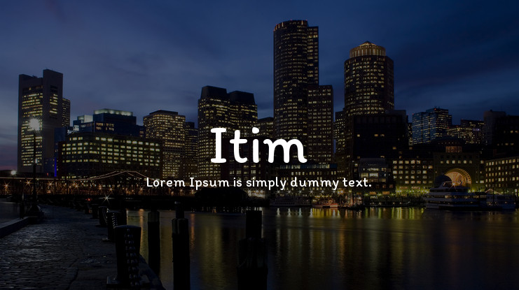 Пример шрифта Itim