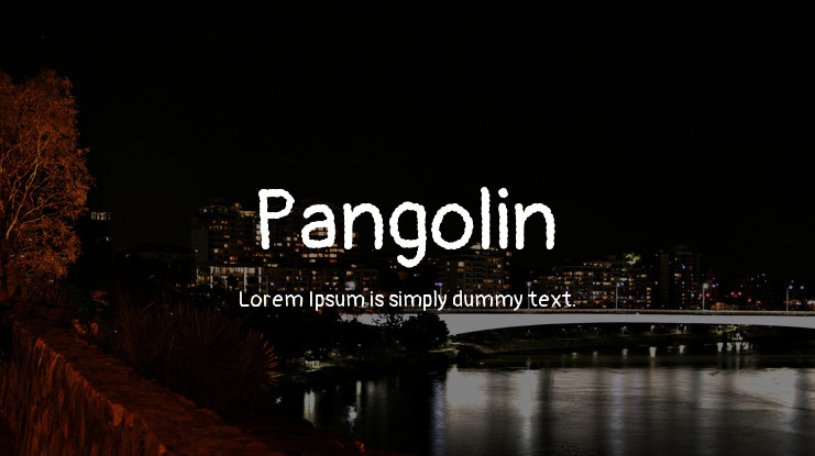 Пример шрифта Pangolin