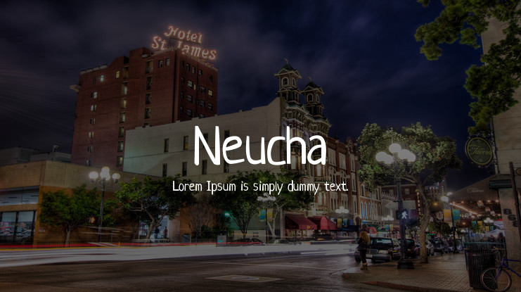 Пример шрифта Neucha