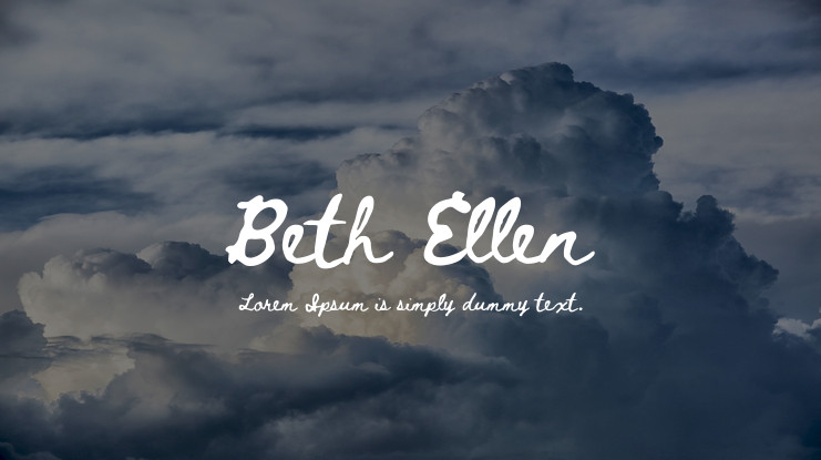 Пример шрифта Beth Ellen