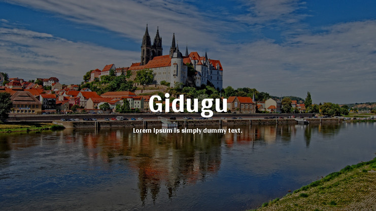 Пример шрифта Gidugu