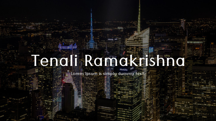 Пример шрифта Tenali Ramakrishna