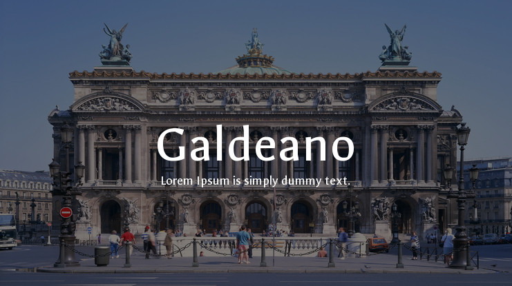 Пример шрифта Galdeano