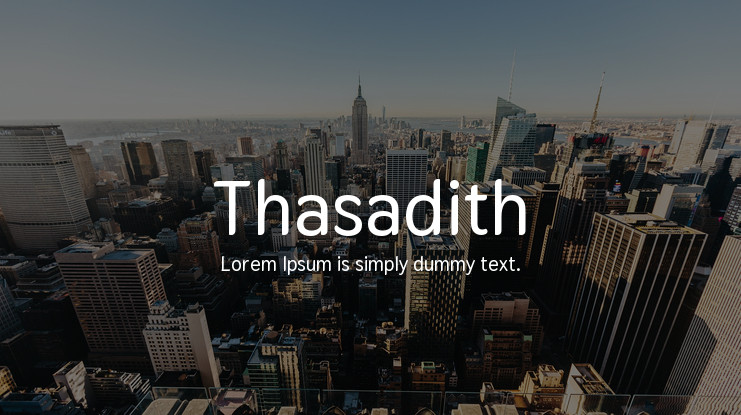 Пример шрифта Thasadith