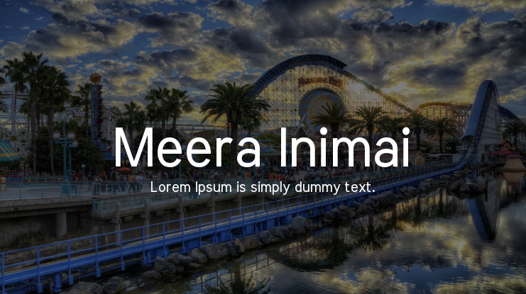 Пример шрифта Meera Inimai