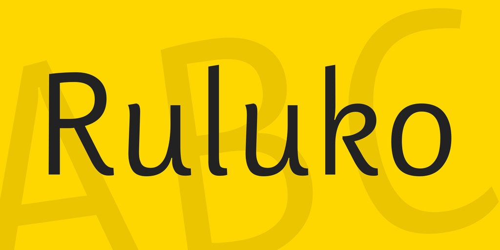 Пример шрифта Ruluko