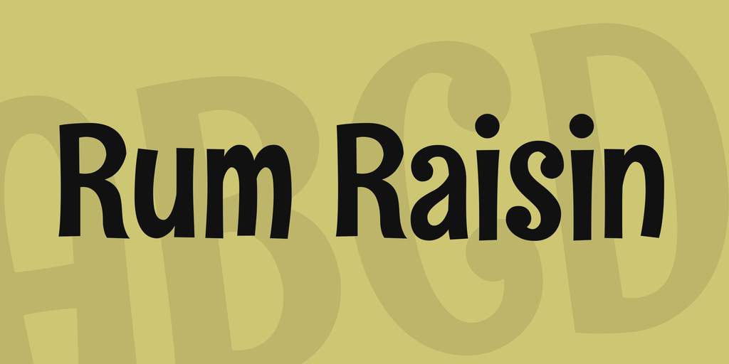 Пример шрифта Rum Raisin