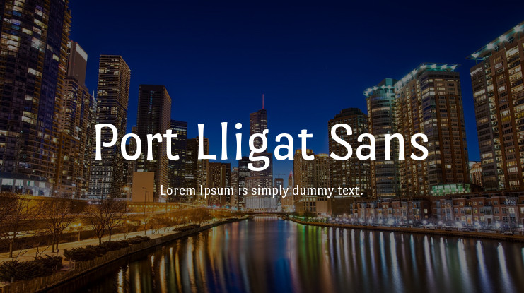 Пример шрифта Port Lligat Sans