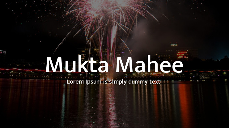 Пример шрифта Mukta Mahee