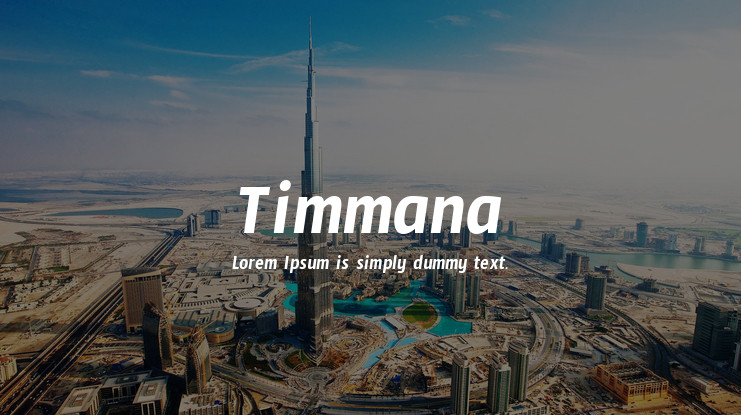 Пример шрифта Timmana