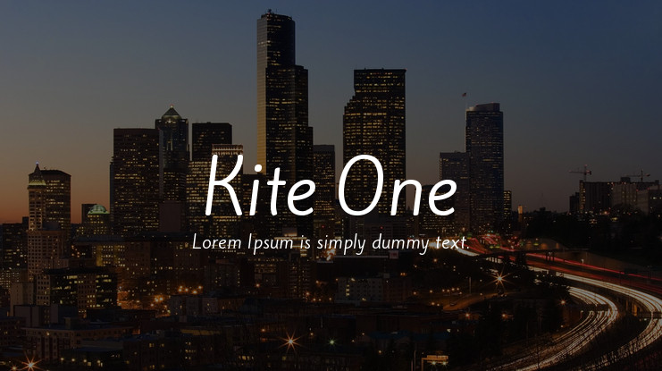 Пример шрифта Kite One