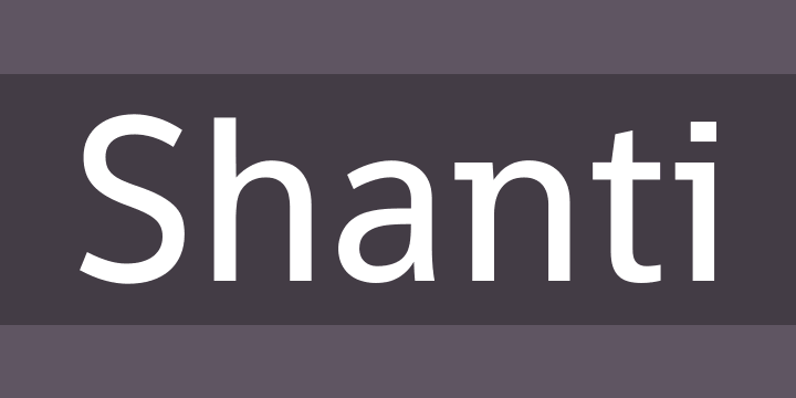 Пример шрифта Shanti