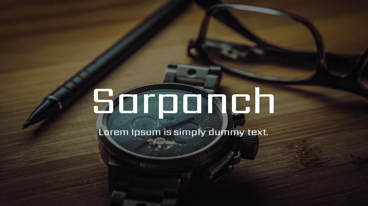 Пример шрифта Sarpanch