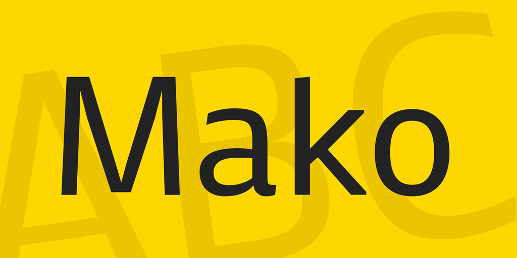 Пример шрифта Mako