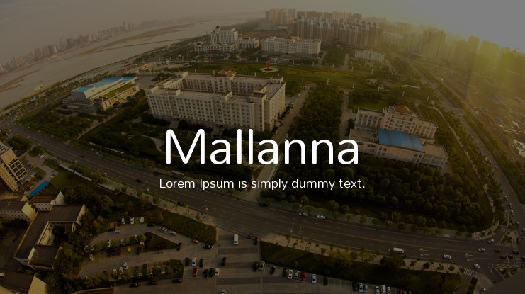 Пример шрифта Mallanna