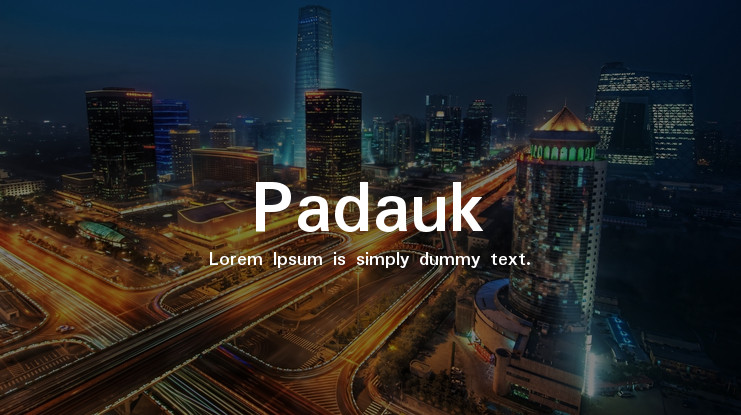 Пример шрифта Padauk