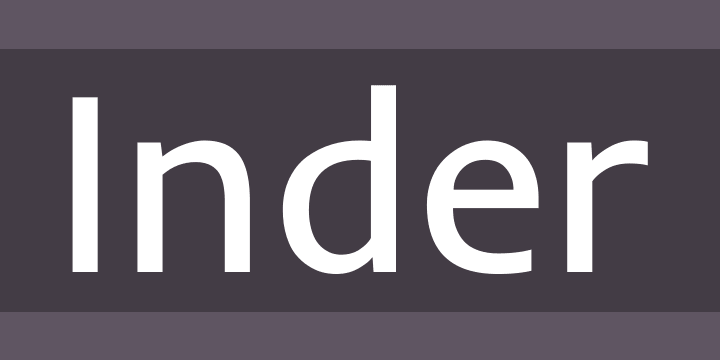 Пример шрифта Inder