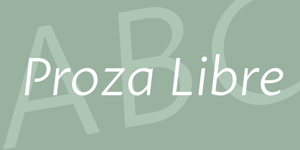 Пример шрифта Proza Libre