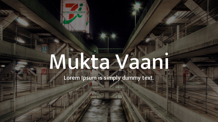 Пример шрифта Mukta Vaani