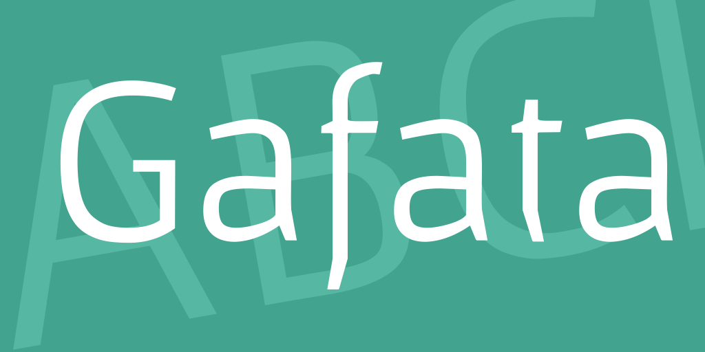 Пример шрифта Gafata