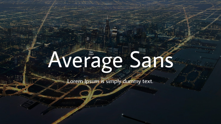 Пример шрифта Average Sans