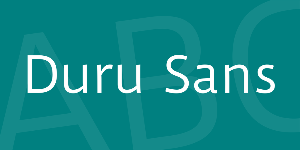 Пример шрифта Duru Sans