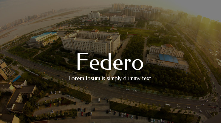 Пример шрифта Federo