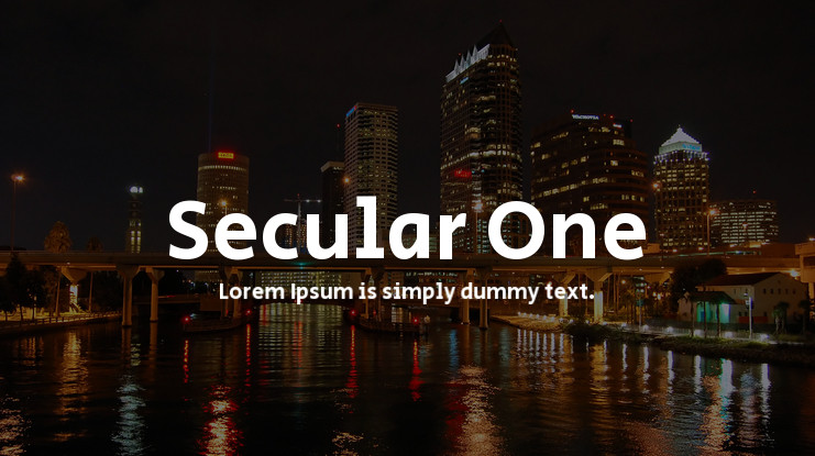 Пример шрифта Secular One