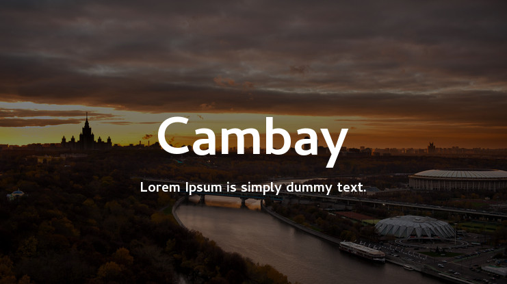 Пример шрифта Cambay