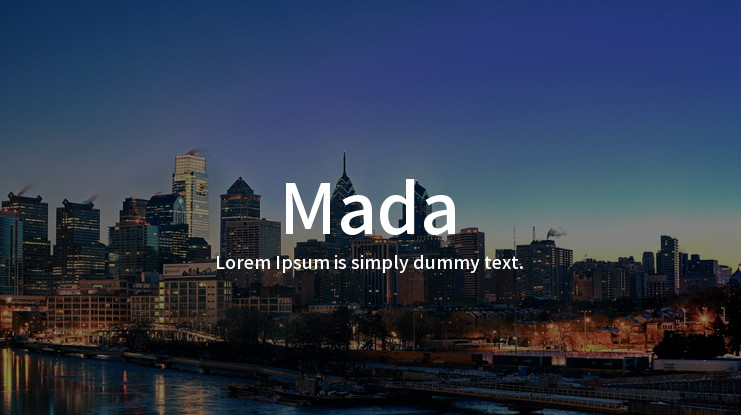 Пример шрифта Mada