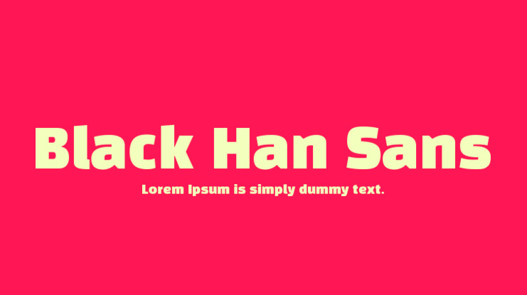 Пример шрифта Black Han Sans