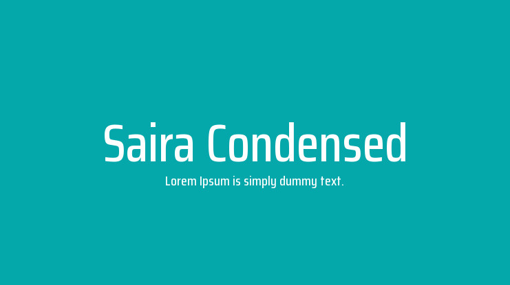Пример шрифта Saira Condensed