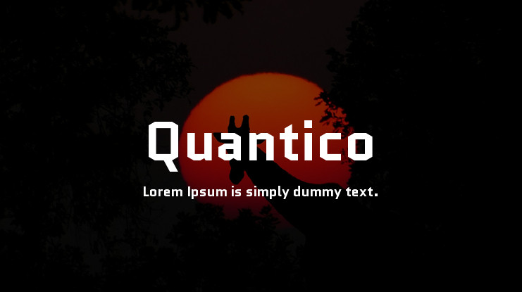 Пример шрифта Quantico