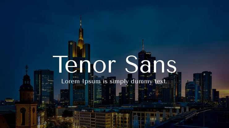 Пример шрифта Tenor Sans Regular