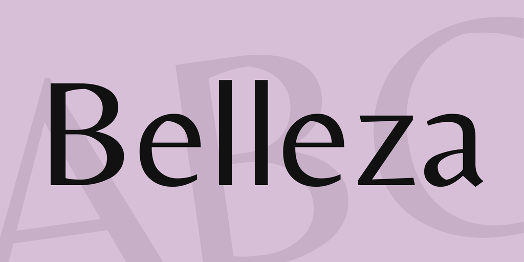 Пример шрифта Belleza