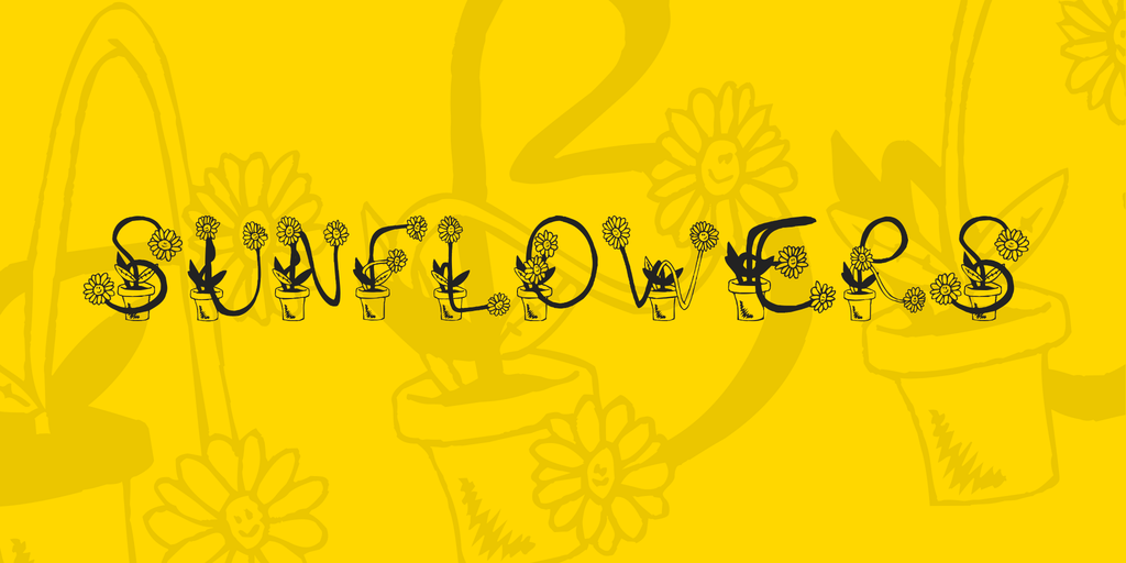 Пример шрифта Sunflower