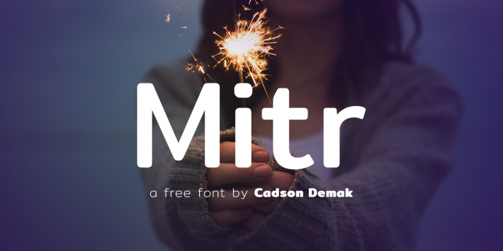 Пример шрифта Mitr
