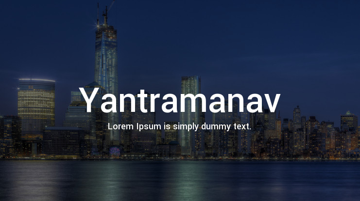 Пример шрифта Yantramanav