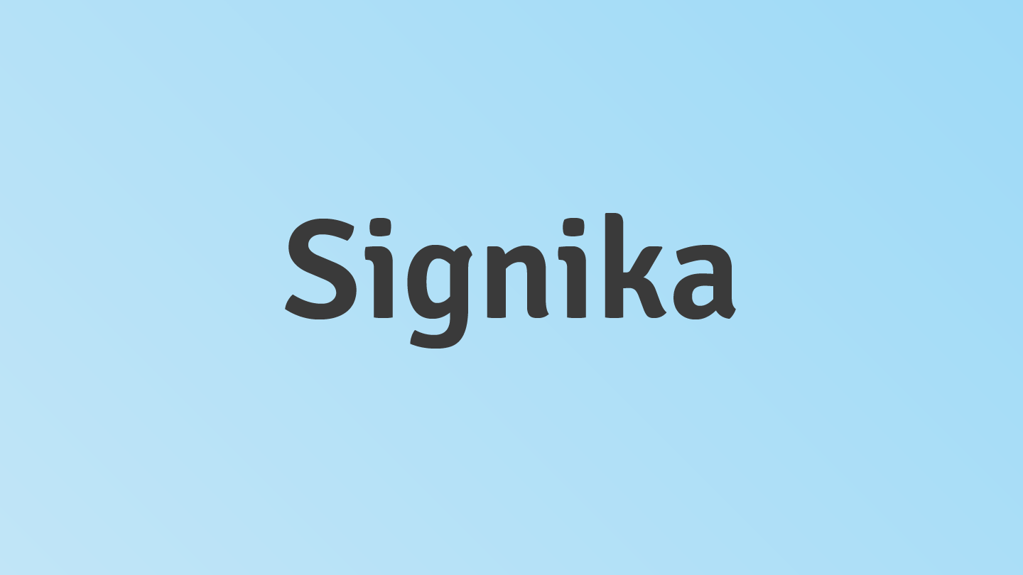 Пример шрифта Signika