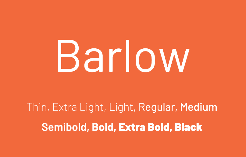 Пример шрифта Barlow