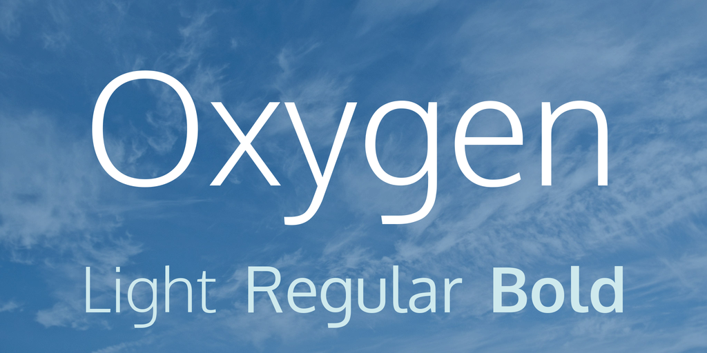Пример шрифта Oxygen