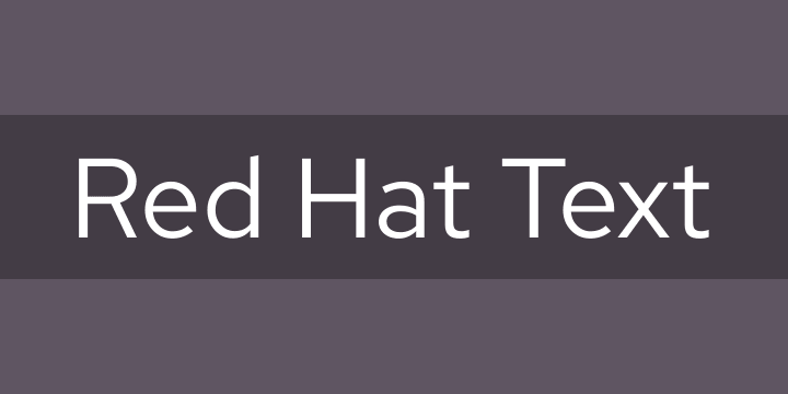 Пример шрифта Red Hat Text