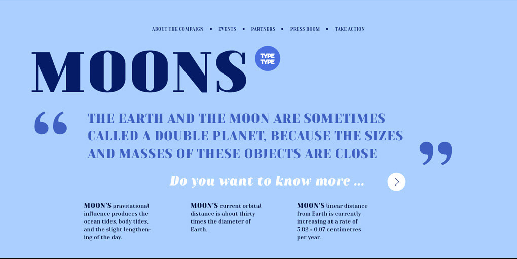 Пример шрифта TT Moons 