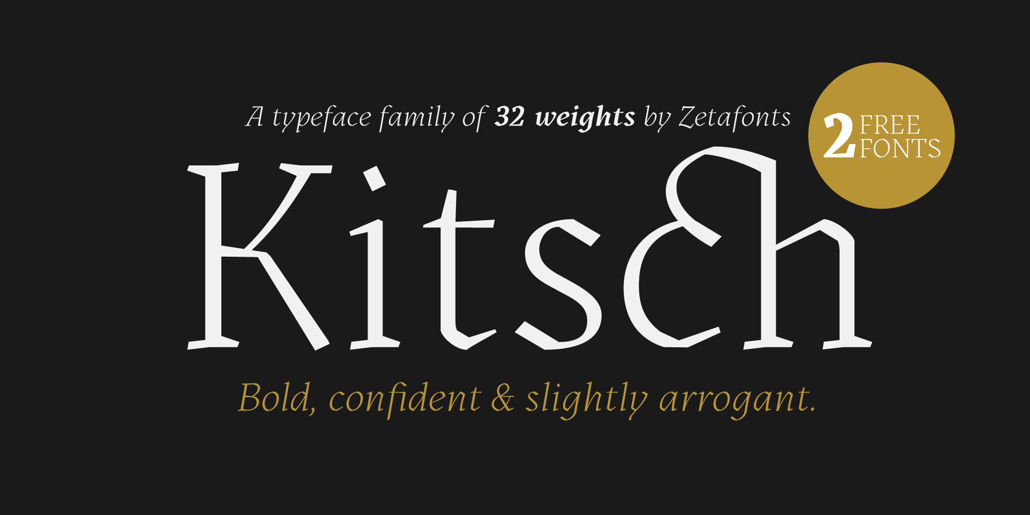 Пример шрифта Kitsch