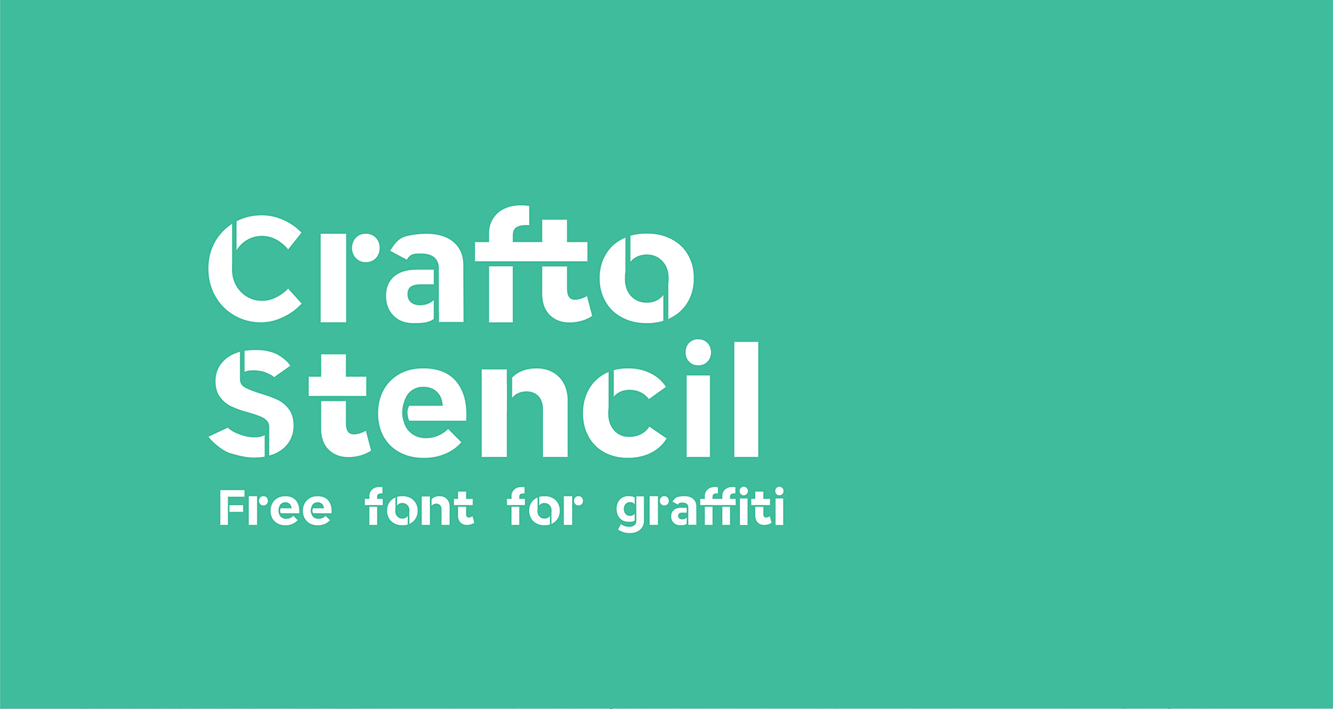 Пример шрифта Crafto Stencil 