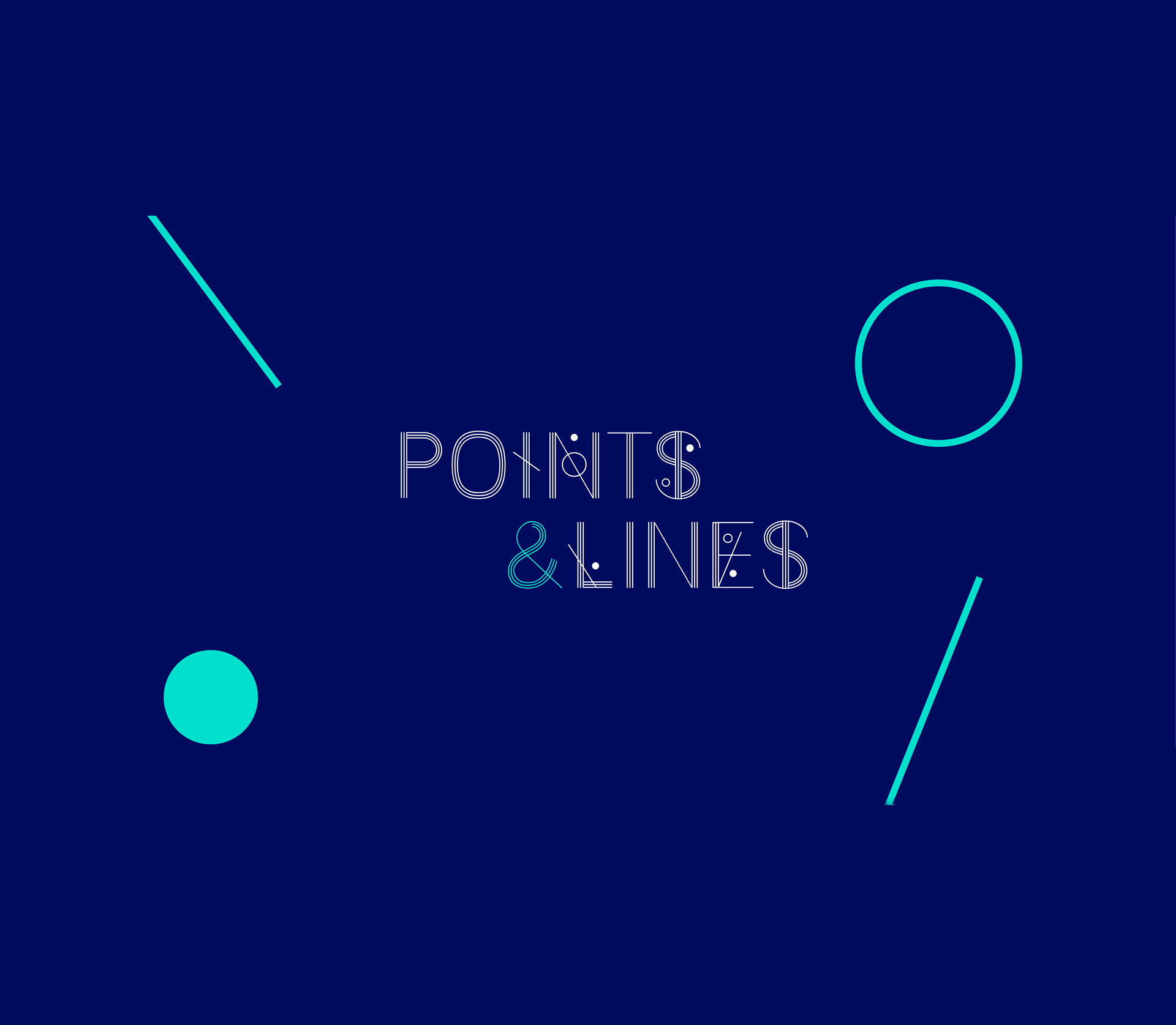 Пример шрифта Points & Lines