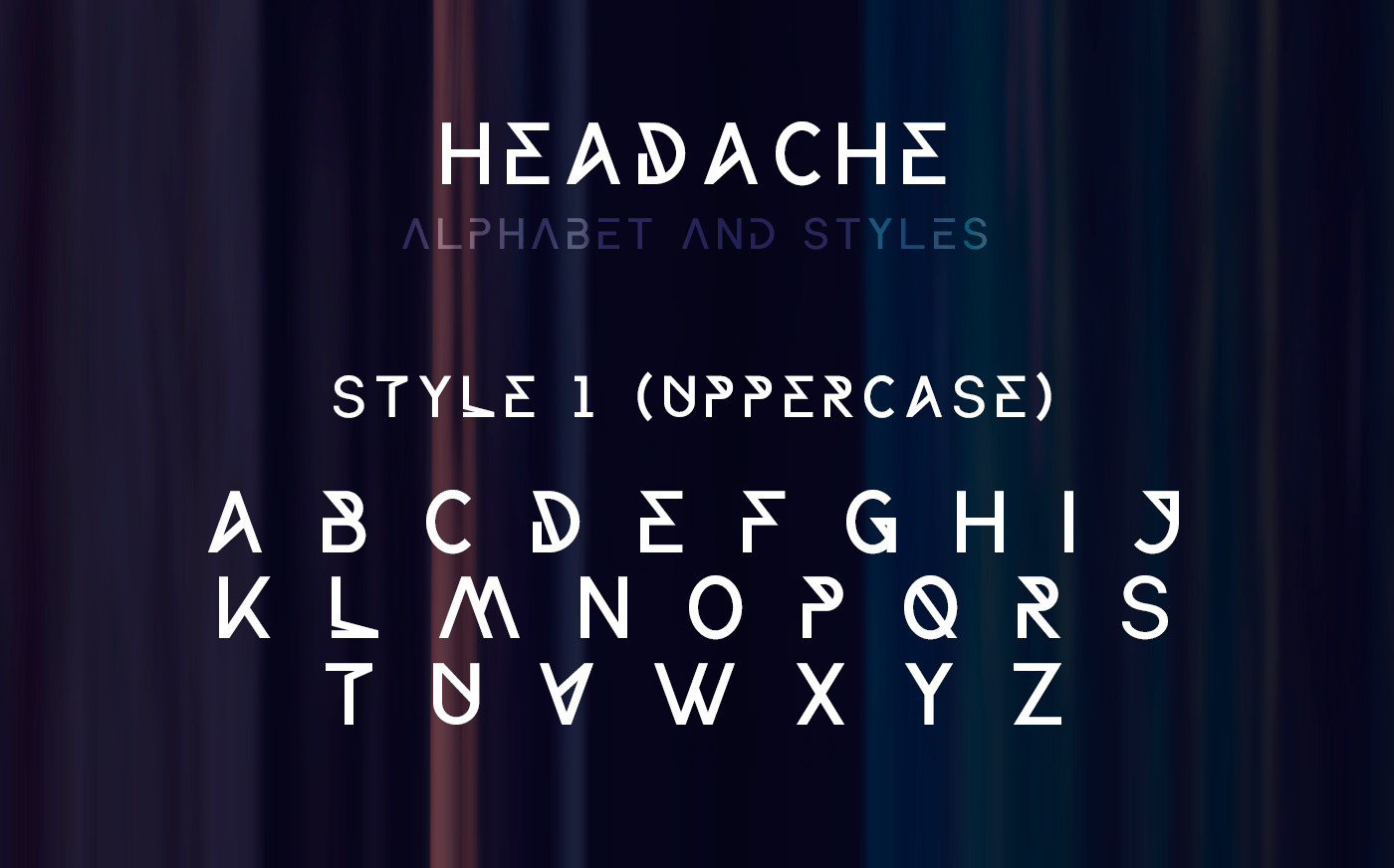 Пример шрифта Headache Regular