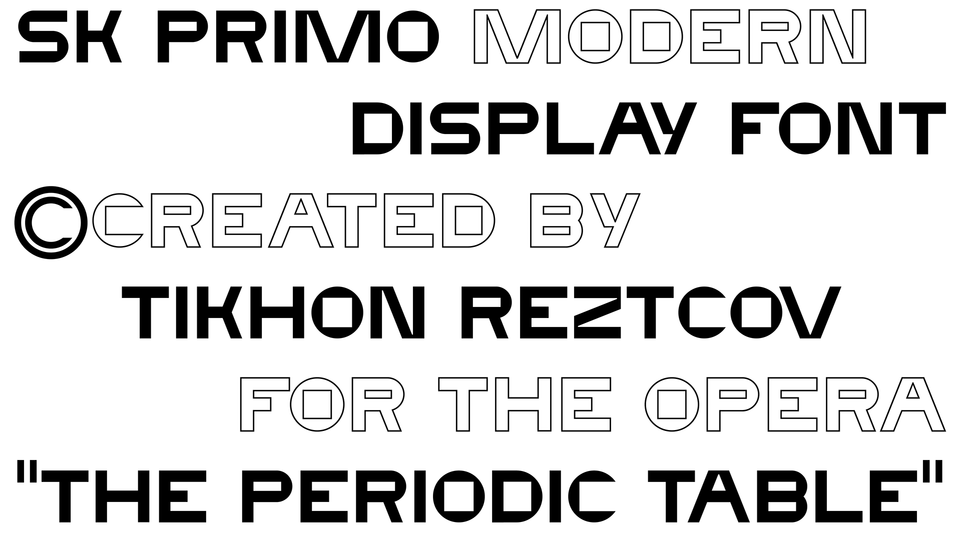 Пример шрифта SK Primo Regular